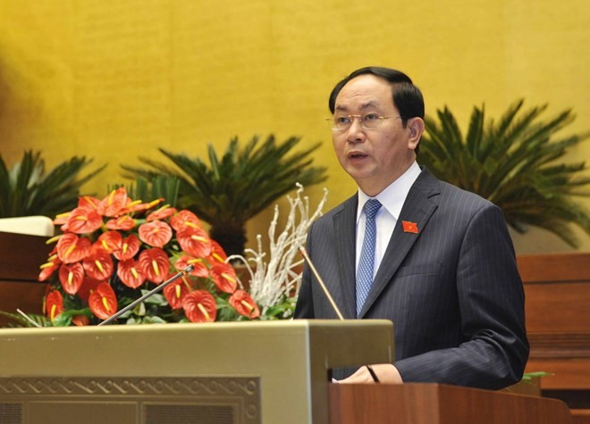 President Tran Dai Quang meets prominent Vietnamese businesspeople - ảnh 1