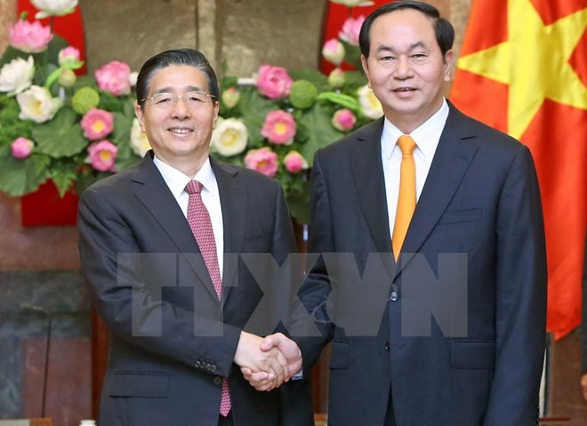 President Tran Dai Quang receives Chinese Minister of Public Security Guo Shengkun - ảnh 1
