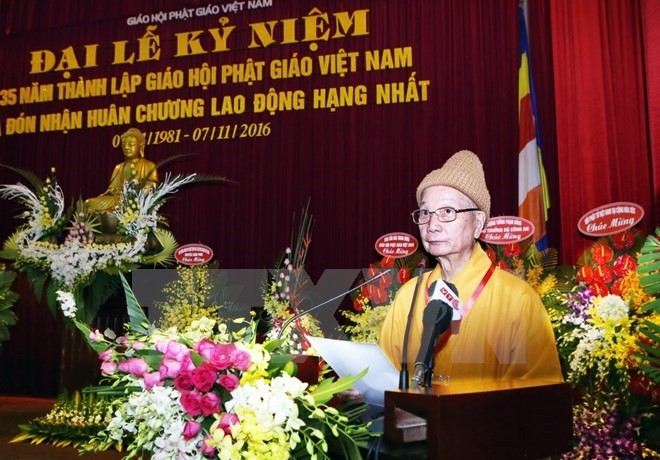 Vietnam Buddhist Sangha celebrates 35th anniversary - ảnh 1