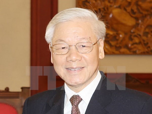 Party General Secretary Nguyen Phu Trong receives Laos Front leader  - ảnh 1