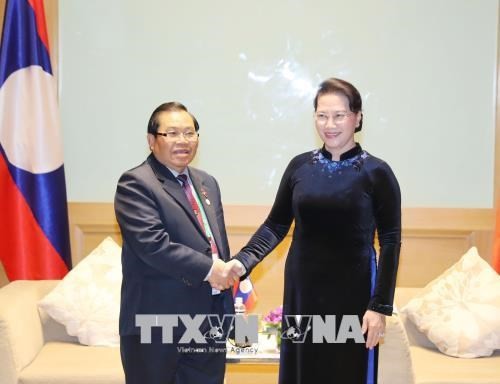 NA Chairwoman Nguyen Thi Kim Ngan receives legislative leaders - ảnh 1