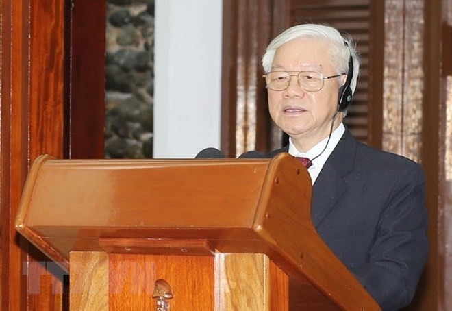 Party leader Nguyen Phu Trong: writing new chapters of Vietnam-Cuba ties - ảnh 1