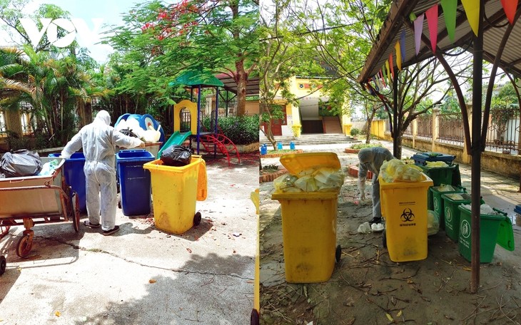 Garbage collection in Bac Ninh's COVID-19 isolation areas - ảnh 4