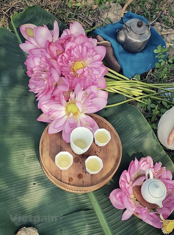 Lotus scented tea, a special treat of summer - ảnh 9