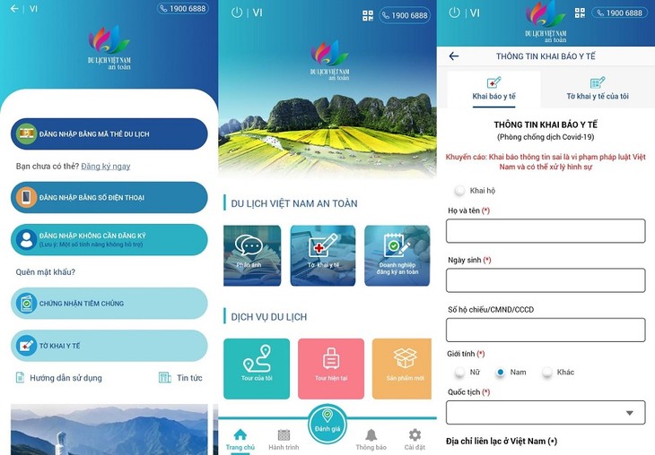 Health declaration service integrated into safe tourism app - ảnh 1