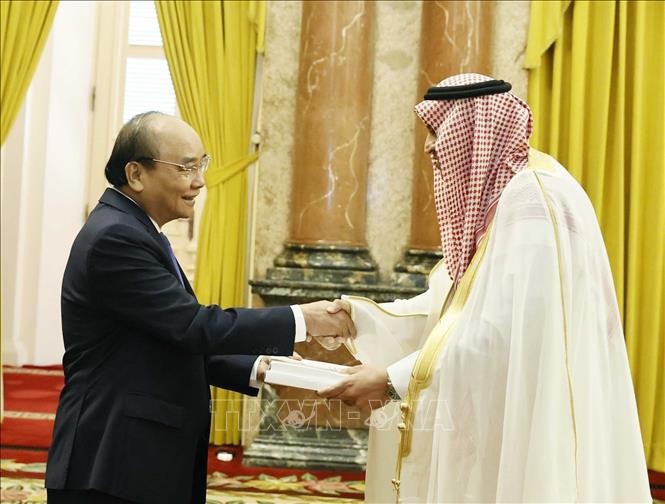 President receives new ambassadors of South Africa, Saudi Arabia, Belgium - ảnh 2