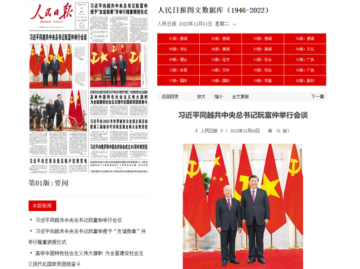 Vietnamese Party leader’s activities highlighted by Chinese media - ảnh 1