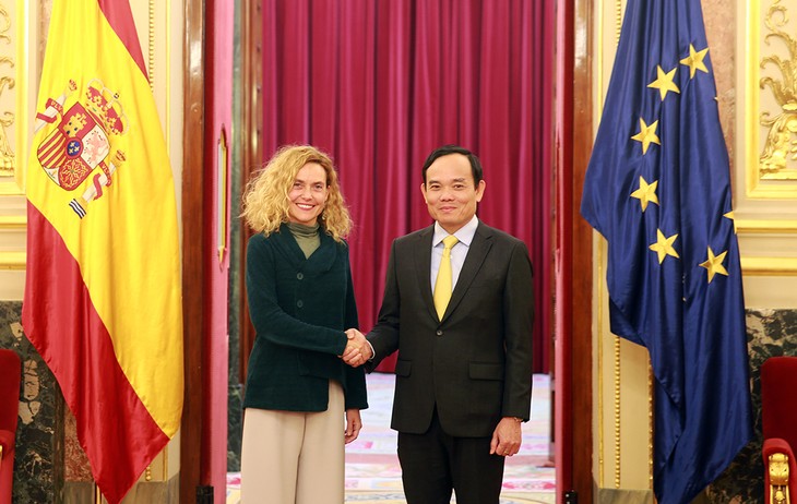 Deputy PM Tran Luu Quang meets President of Spain Congress of Deputies  - ảnh 1