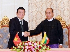 Le président Truong Tan Sang entame sa visite au Myanmar - ảnh 1
