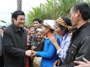 Truong Tan Sang poursuit sa tournée de travail dans la province de Ha Giang - ảnh 1