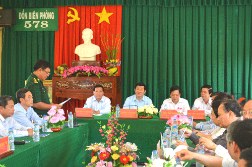 Le Président vietnamien en visite à Tien Giang - ảnh 1