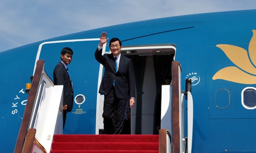 Le président Truong Tan Sang est arrivé à Pékin, en Chine - ảnh 1