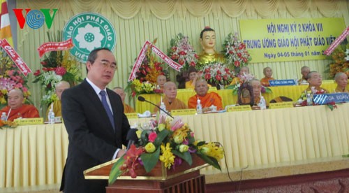 L’Eglise bouddhique du Vietnam fait son bilan 2013 et définit les tâches de 2014 - ảnh 1