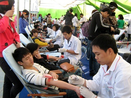 Haiphong: des étudiants ont donné près de 1.200 unités sanguines - ảnh 1