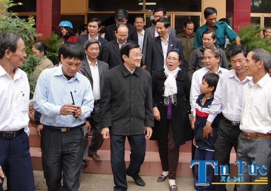 Le président Truong Tan Sang en visite à Binh Dinh - ảnh 1