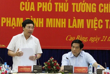 Pham Binh Minh : Cao Bang doit développer l’économie frontalière - ảnh 1