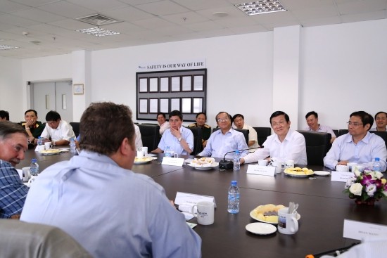 Le président Truong Tân Sang en visite de travail à Quang Ninh - ảnh 1
