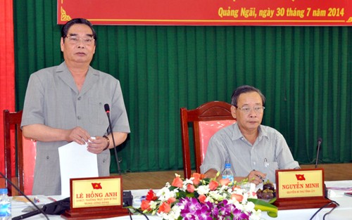 Lê Hông Anh en tournée à Quang Ngai - ảnh 1