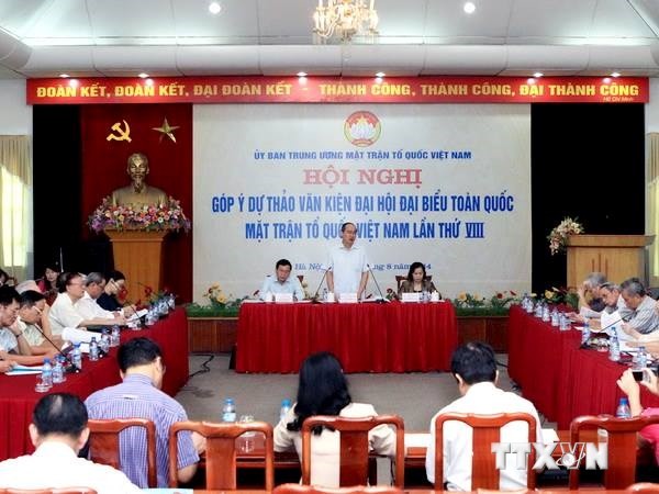 Collecte d’avis sur les documents du 8ème congrès du Front de la Patrie du Vietnam - ảnh 1