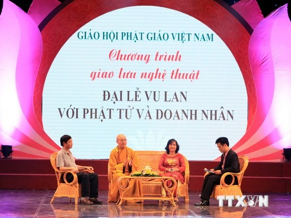 Echange artistique en l’honneur de la fête de Vu Lan - ảnh 1