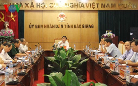 Truong Tan Sang travaille avec les autorités de Bac Giang - ảnh 1