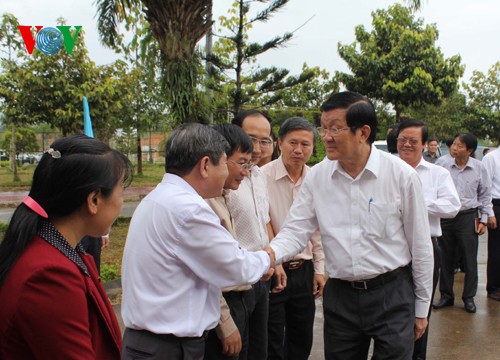 Le président Truong Tan Sang à Kon Tum - ảnh 1