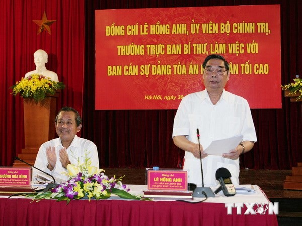 Lê Hong Anh travaille avec la  Cour populaire suprême - ảnh 1