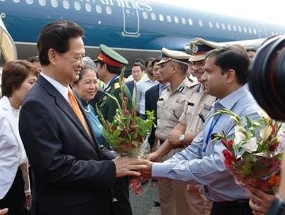 Le PM Nguyen Tan Dung entame sa visite officielle en Inde - ảnh 1