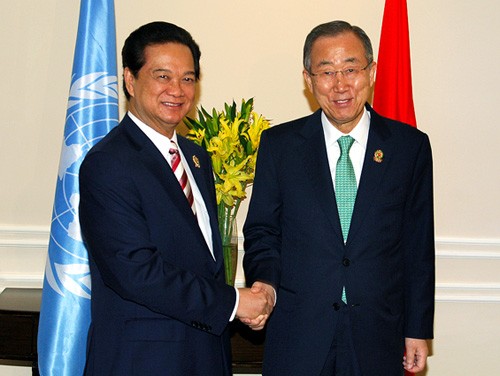 Nguyen Tan Dung rencontre le secrétaire général de l’ONU - ảnh 1