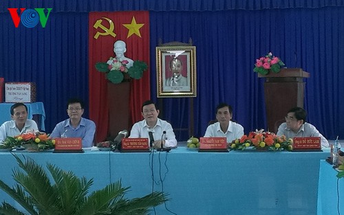 Déplacement du président Truong Tan Sang à Long An - ảnh 1