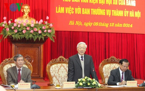 Nguyen Phu Trong appelle Hanoï à montrer l’exemple - ảnh 1