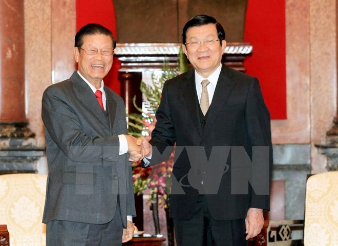 Le Président Truong Tân Sang reçoit le vice-Premier Ministre laotien  - ảnh 1