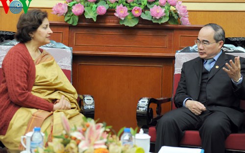 Nguyen Thien Nhan reçoit l’ambassadrice indienne - ảnh 1