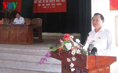 Vu Van Ninh rencontre les électeurs de Nam Truc - ảnh 1