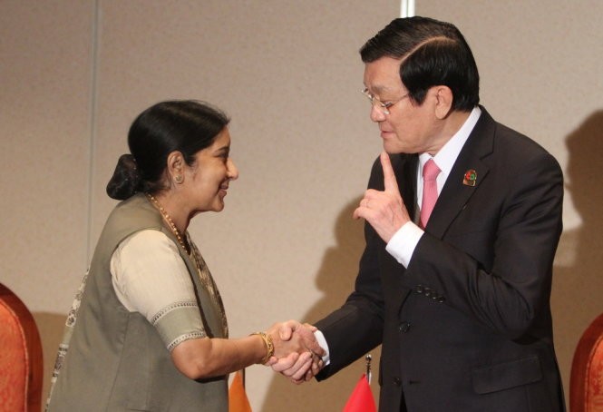 Le président Truong Tan Sang reçoit le chef de la diplomatie indienne - ảnh 1
