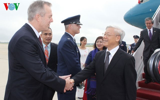 Nguyen Phu Trong entame sa visite aux Etats-Unis - ảnh 3