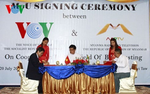Radio-télévision : VOV intensifie la coopération avec le Myanmar et l’Inde - ảnh 1