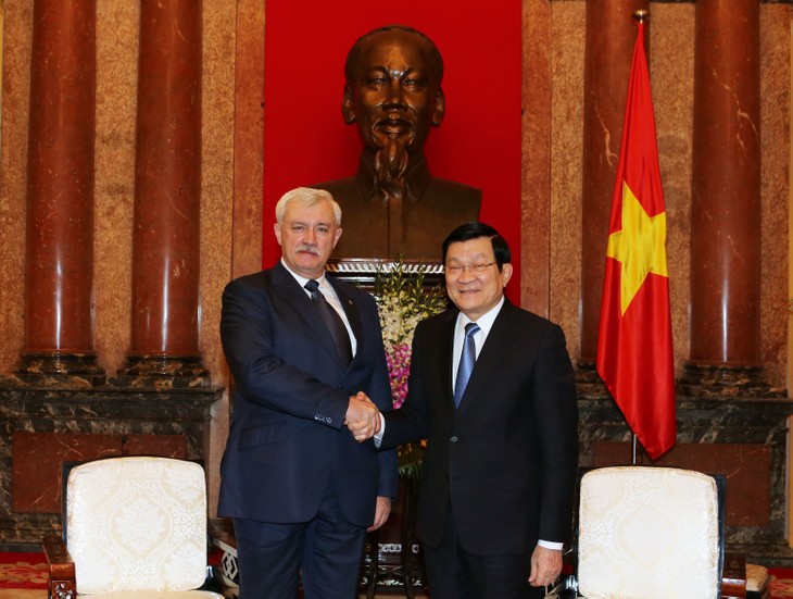 Le président vietnamien reçoit le gouverneur de Saint Pétersbourg - ảnh 1