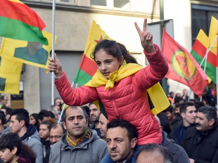 Une manifestation réunit environ 15.000 pro-Kurdes à Düsseldorf - ảnh 1