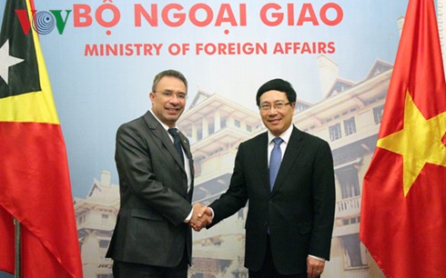 Le chef de la diplomatie du Timor Oriental reçu par Pham Binh Minh - ảnh 1