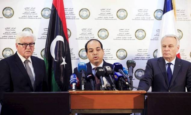 Les chefs de la diplomatie allemand et français en Libye en appui au gouvernement d'union - ảnh 1