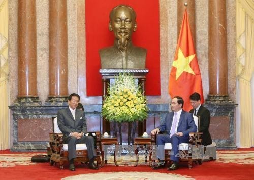 Tran Dai Quang accueille l’ambassadeur spécial Japon-Vietnam Ryotaro Sugi - ảnh 1