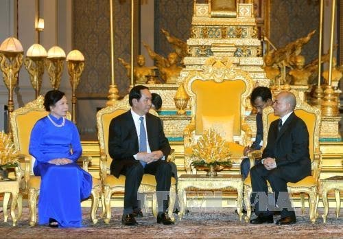 Laos et Cambodge: les premières destinations étrangères du président Tran Dai Quang - ảnh 1
