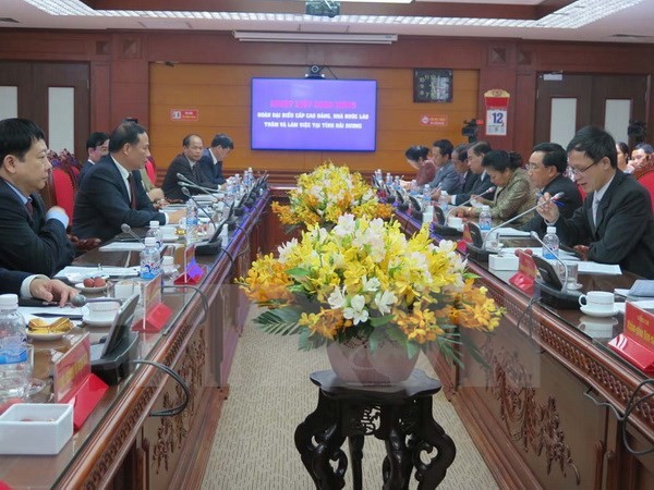 Le vice-président laotien à Hai Duong - ảnh 1