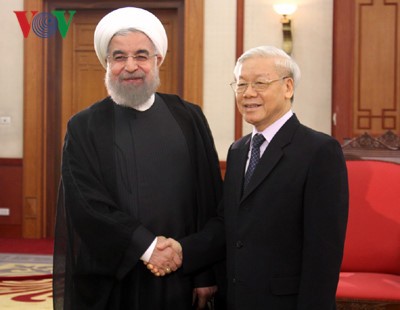 Le président iranien rencontre le secrétaire général du Parti communiste vietnamien  - ảnh 1