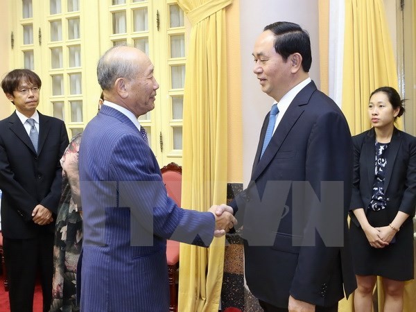 Tran Dai Quang reçoit le vice-président du Conseil d’échanges amicaux du Japon - ảnh 1