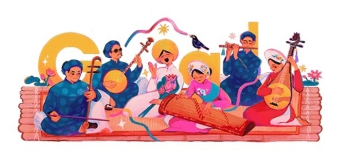Don Ca Tai Tu art featured in Google Doodle  - ảnh 1