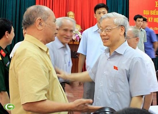 Sekjen KS PKV, Nguyen Phu Trong melakukan kontak dengan pemilih kota Hanoi - ảnh 1