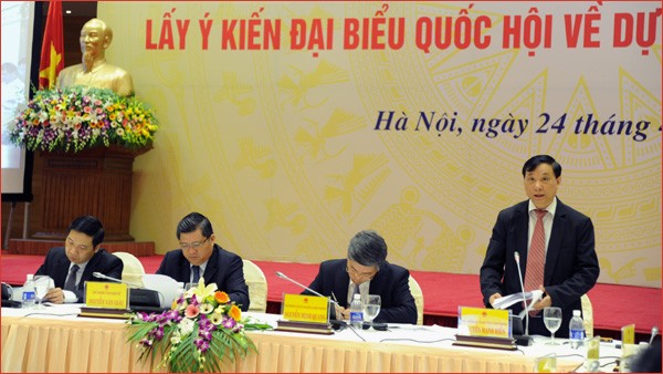 Konferensi mengambil pendapat anggota Majelis Nasional terhadap Rancangan Amandemen Undang-Undang tentang Pertanahan - ảnh 1