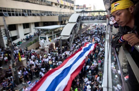 Pemimpin demonstrasi Thailand menyatakan melaksanakan kampanye melumpuhkan ibu kota - ảnh 1